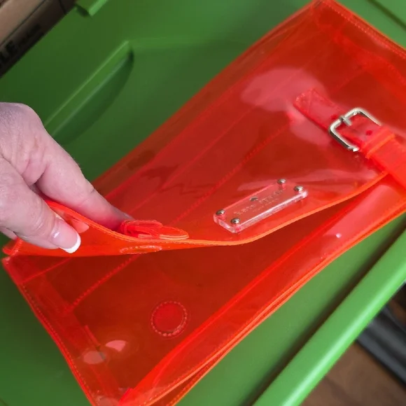 Kate Spade Vibrant Orange Transparent Bag - Picture 3 of 6